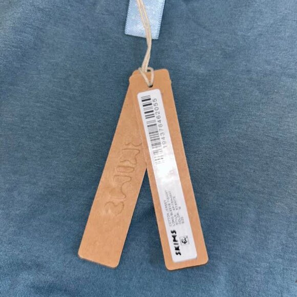 SKIMS COTTON JERSEY LONG SLEEVE T-SHIRT | Kyanite - M NWT NEW - Picture 3 of 3